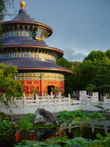 China at sunset