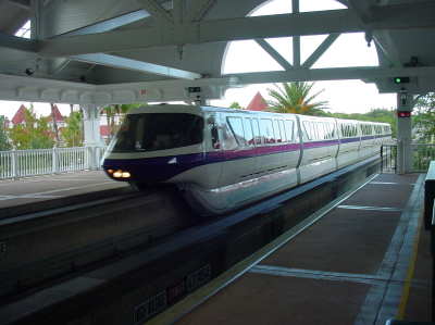 Monorail arrives Grand Floridian