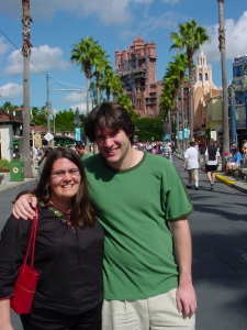 Alison and Noah near Tower of Terror