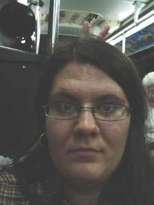 Alison on bus