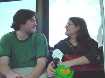 Alison and Noah on Bus MGM